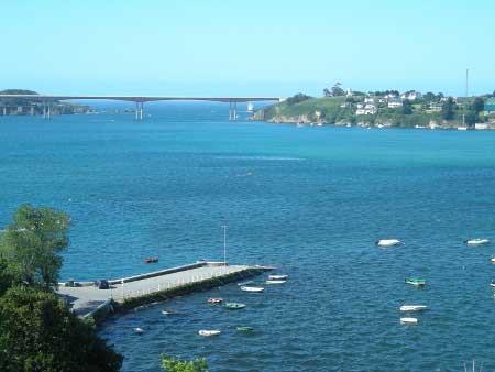 Puente los Santos sobre la ría del Eo/Ribadeo, desde esta localidad.