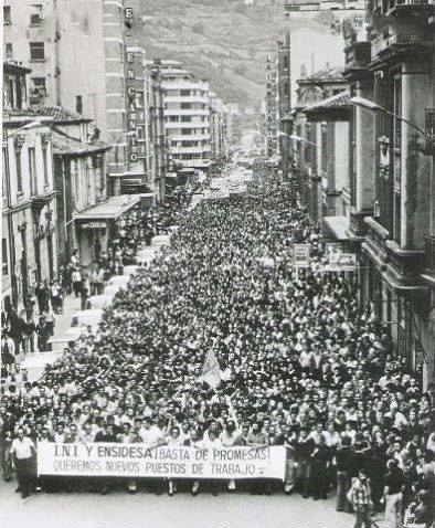 Mieres frente al desmantelamiento de ENSIDESA 21 julio 1976